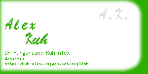 alex kuh business card